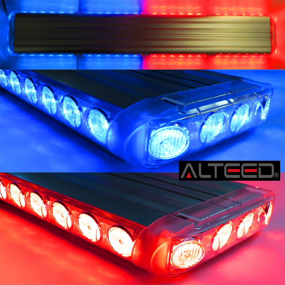 ALTEED / 車載用大型LED回転灯/激光フラッシュライト 12V/24V 赤青色